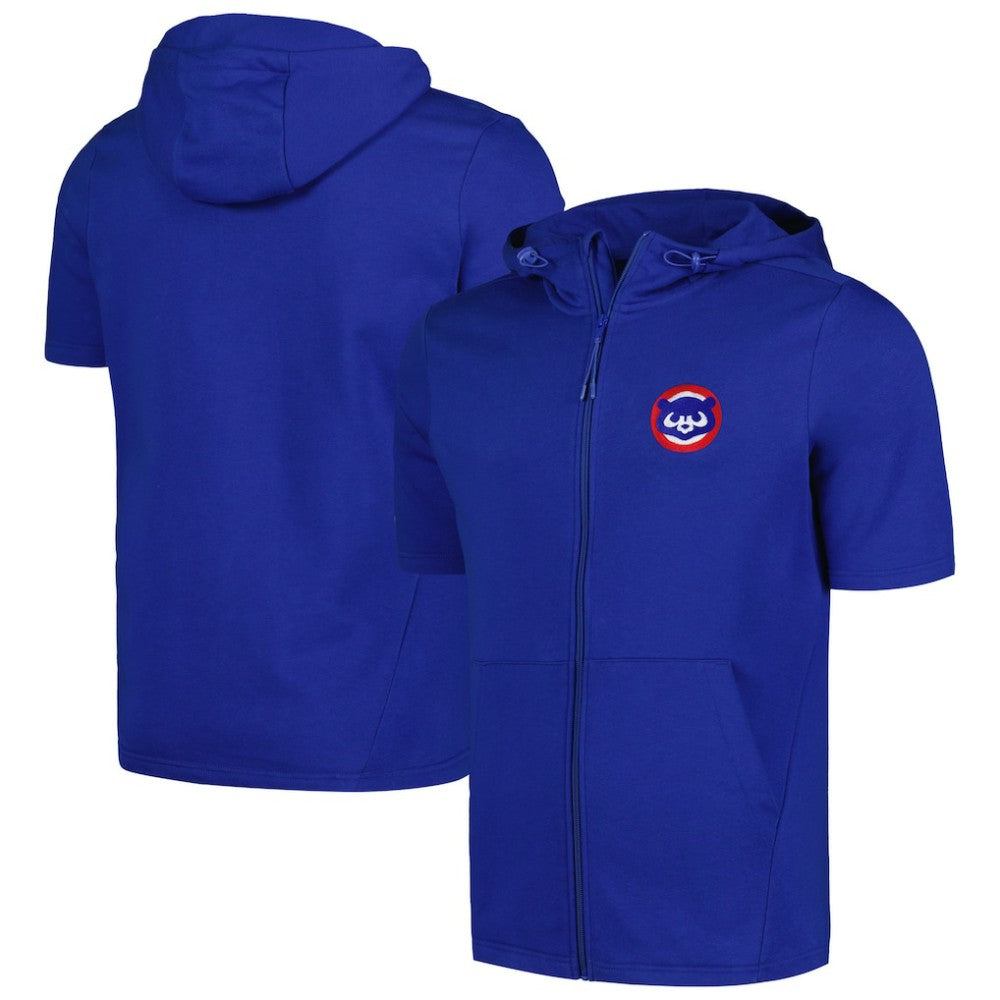 Chicago Cubs Levelwear Recruit Short Sleeve Full-Zip Hoodie - MLB Hoodies