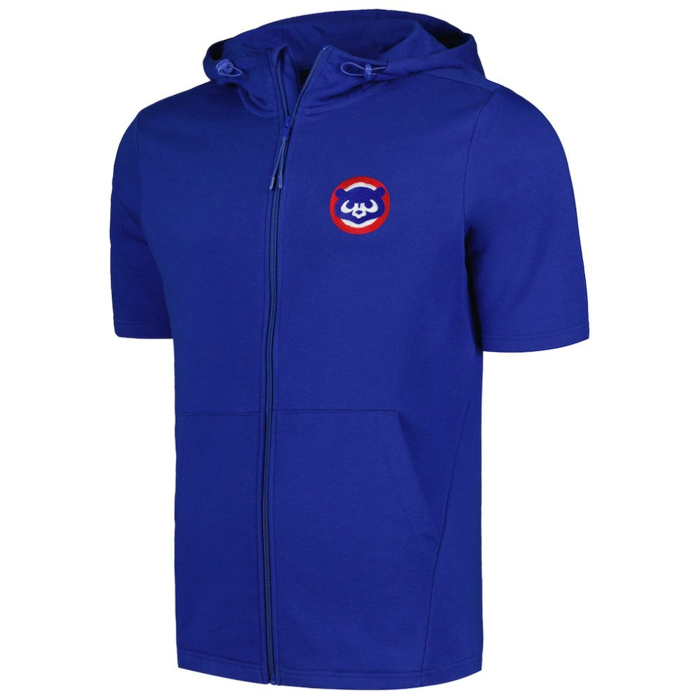 Chicago Cubs Levelwear Recruit Short Sleeve Full-Zip Hoodie - MLB Hoodies