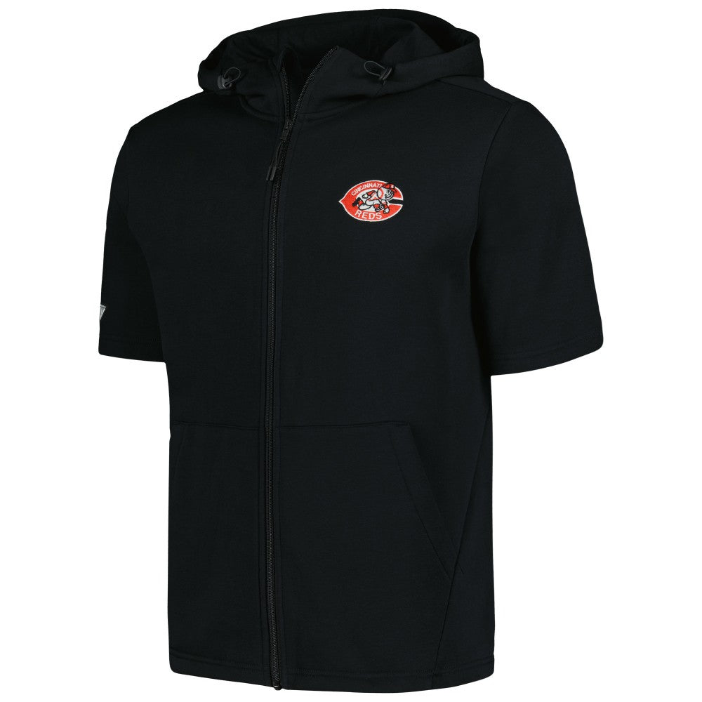 Cincinnati Reds Levelwear Recruit Short Sleeve Full-Zip Hoodie - MLB Hoodies