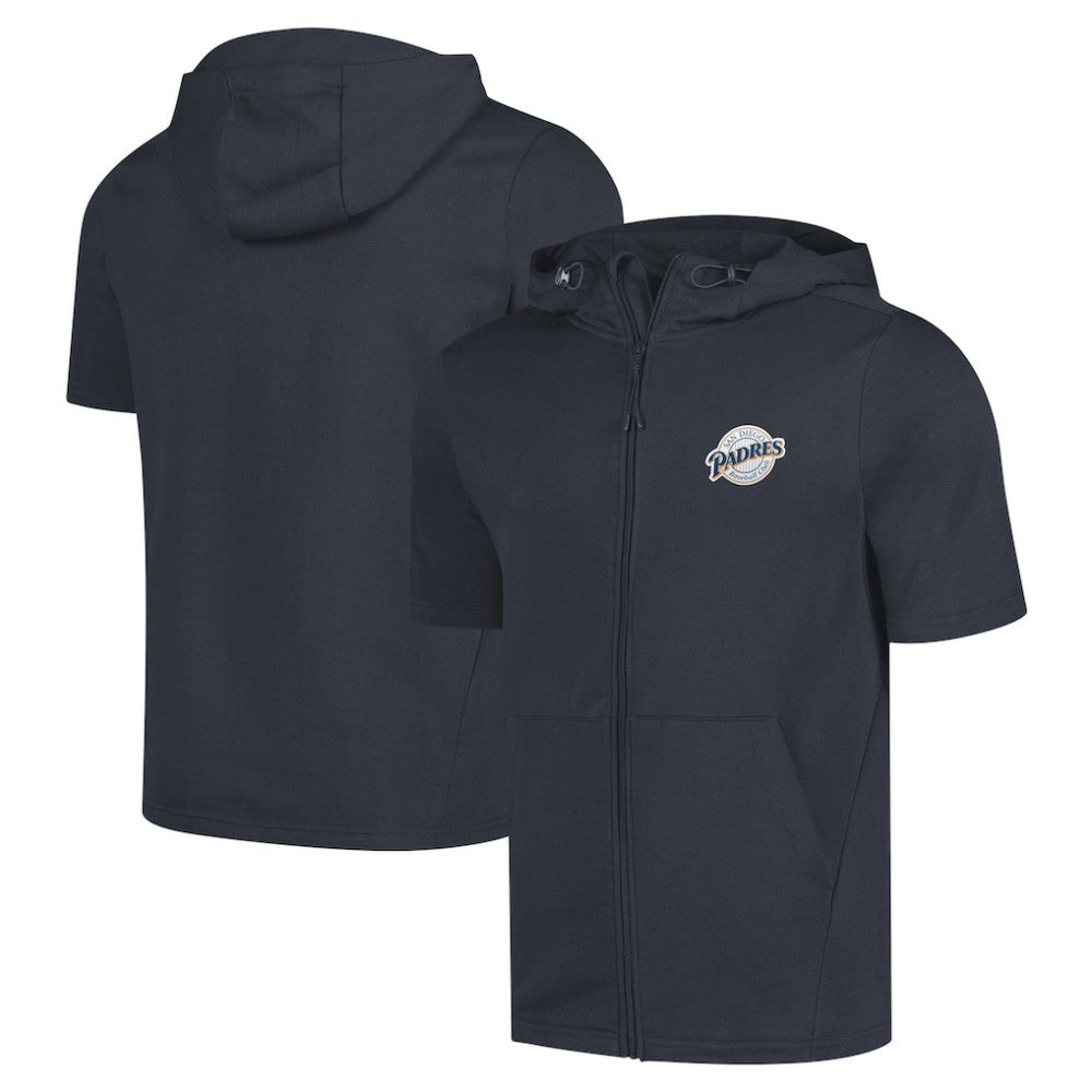 San Diego Padres Levelwear Recruit Short Sleeve Full-Zip Hoodie - MLB Hoodies