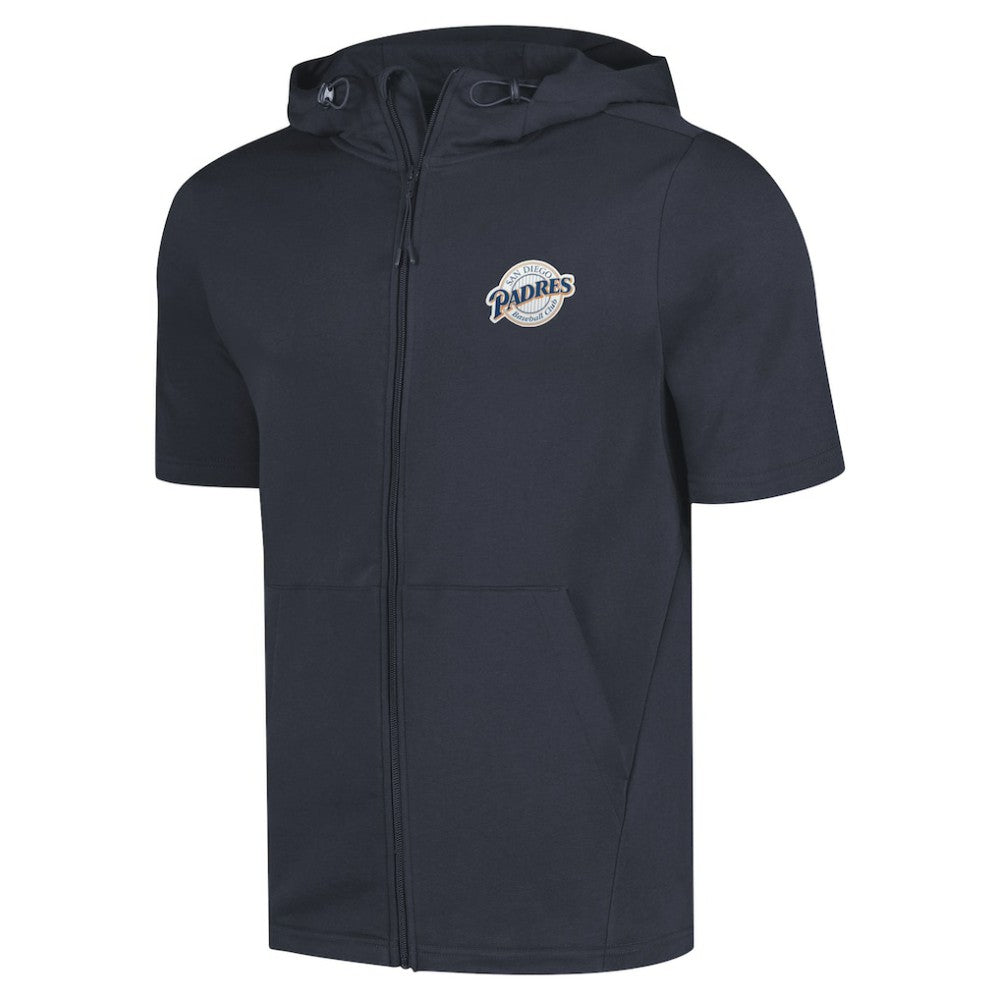 San Diego Padres Levelwear Recruit Short Sleeve Full-Zip Hoodie - MLB Hoodies