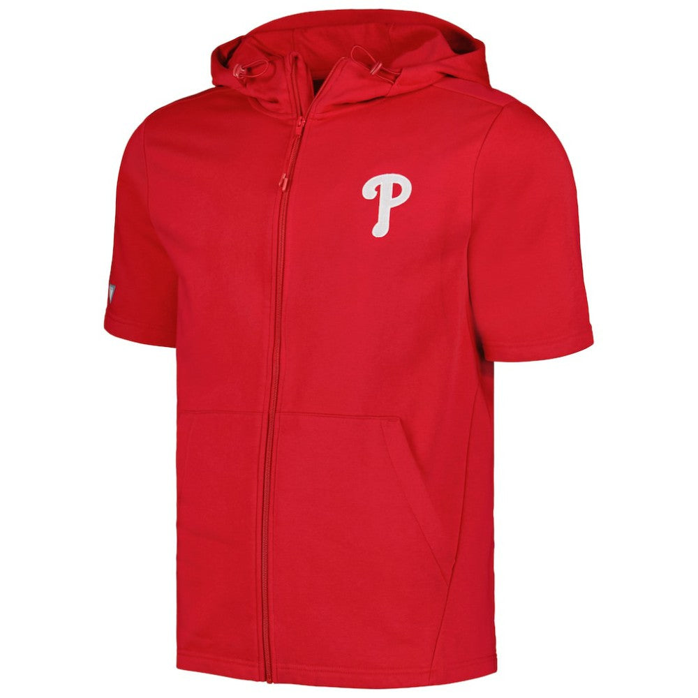 Philadelphia Phillies Levelwear Recruit Short Sleeve Full-Zip Hoodie - MLB Hoodies