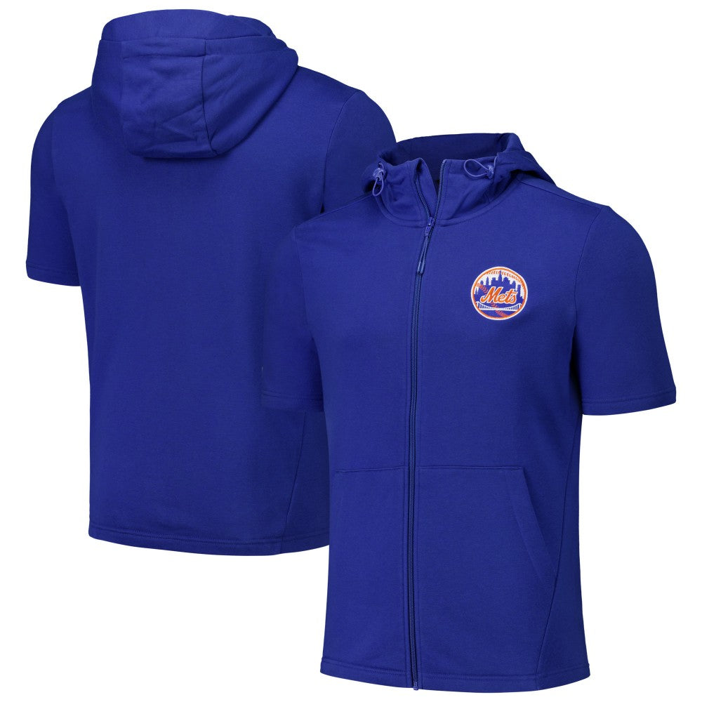New York Mets Levelwear Recruit Short Sleeve Full-Zip Hoodie - MLB Hoodies