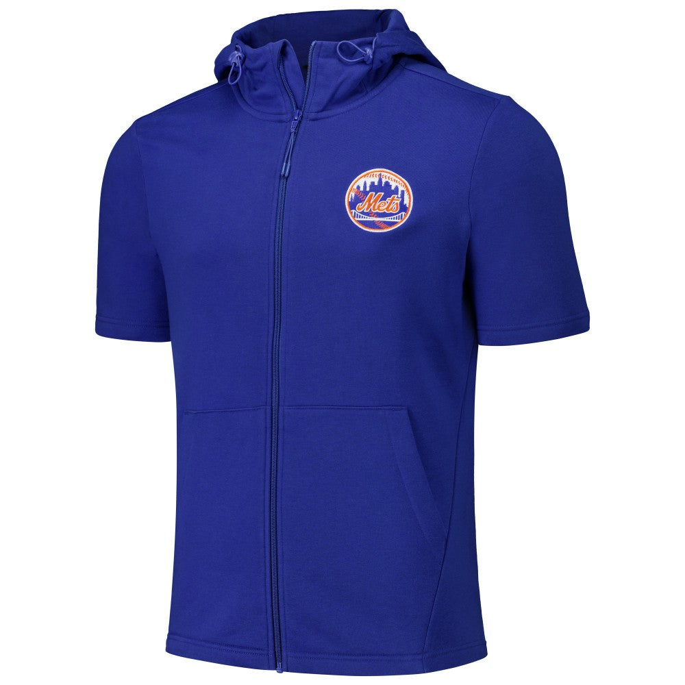 New York Mets Levelwear Recruit Short Sleeve Full-Zip Hoodie - MLB Hoodies