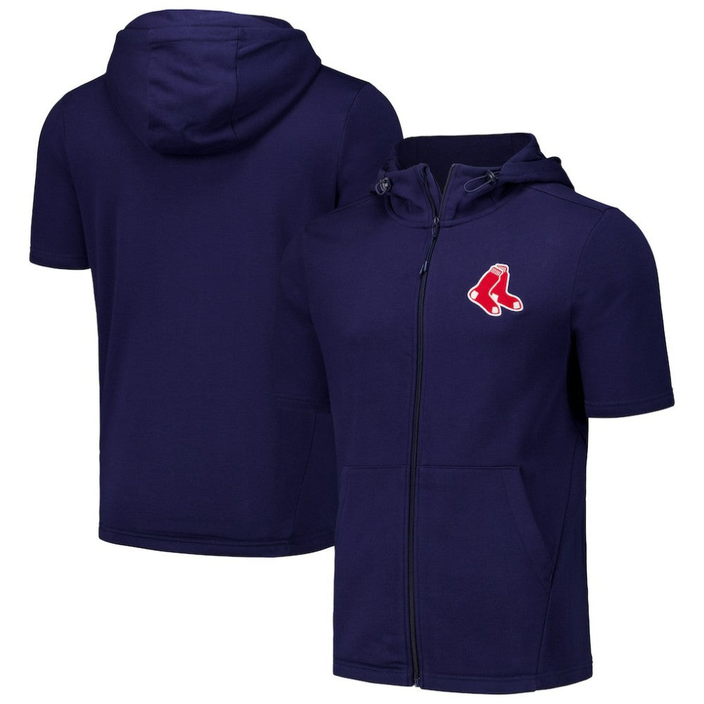 Boston Red Sox Levelwear Recruit Short Sleeve Full-Zip Hoodie - MLB Hoodies