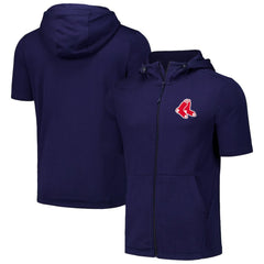 Boston Red Sox Levelwear Recruit Short Sleeve Full-Zip Hoodie - MLB Hoodies