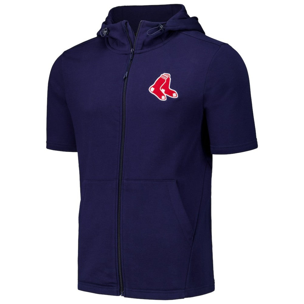 Boston Red Sox Levelwear Recruit Short Sleeve Full-Zip Hoodie - MLB Hoodies