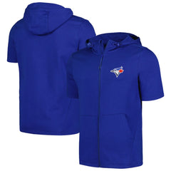 Toronto Blue Jays Levelwear Recruit Short Sleeve Full-Zip Hoodie - MLB Hoodies