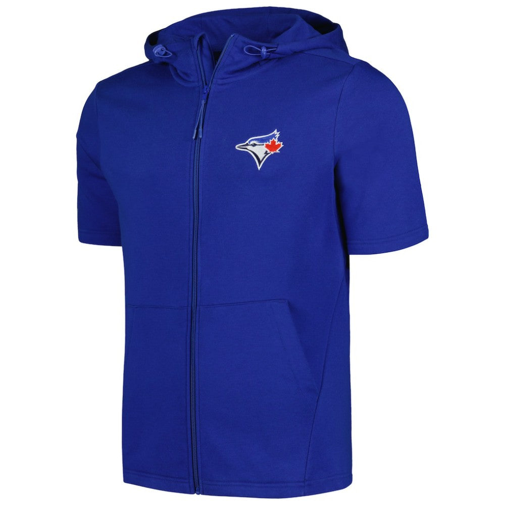 Toronto Blue Jays Levelwear Recruit Short Sleeve Full-Zip Hoodie - MLB Hoodies