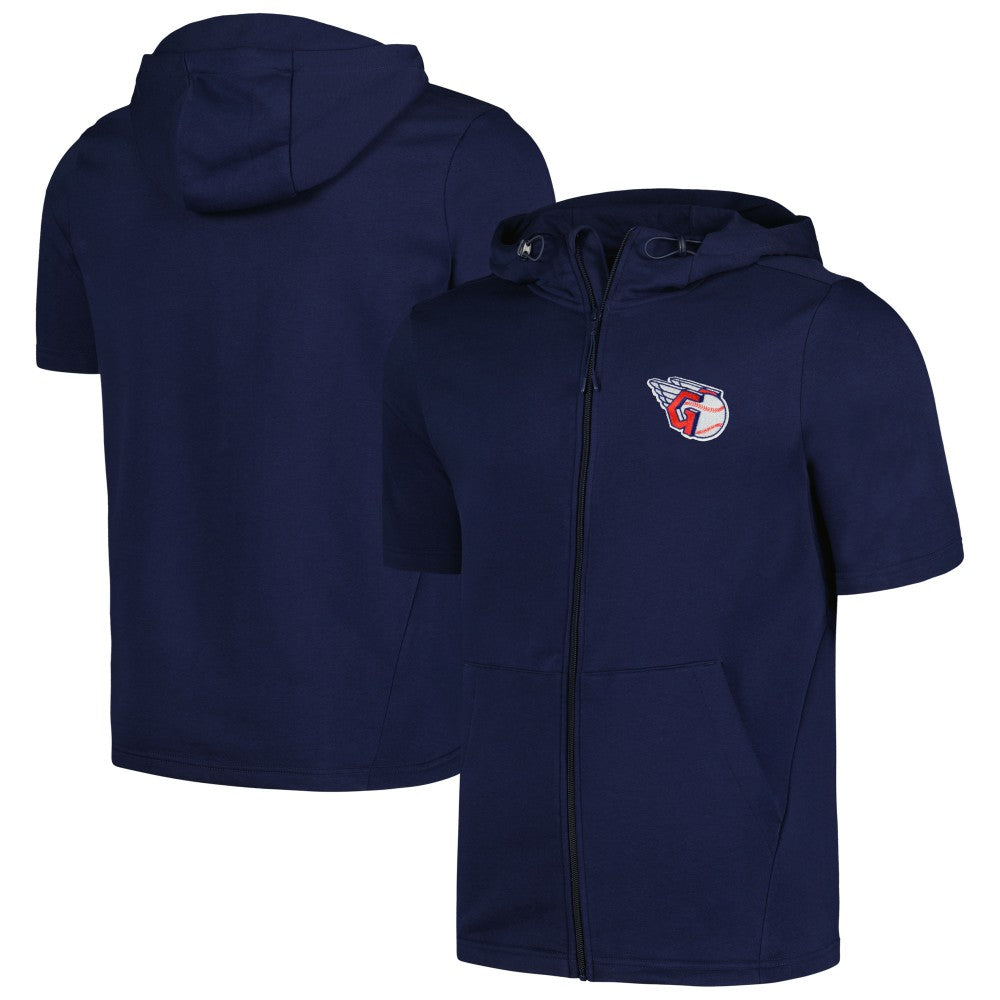 Cleveland Guardians Levelwear Recruit Short Sleeve Full-Zip Hoodie - MLB Hoodies