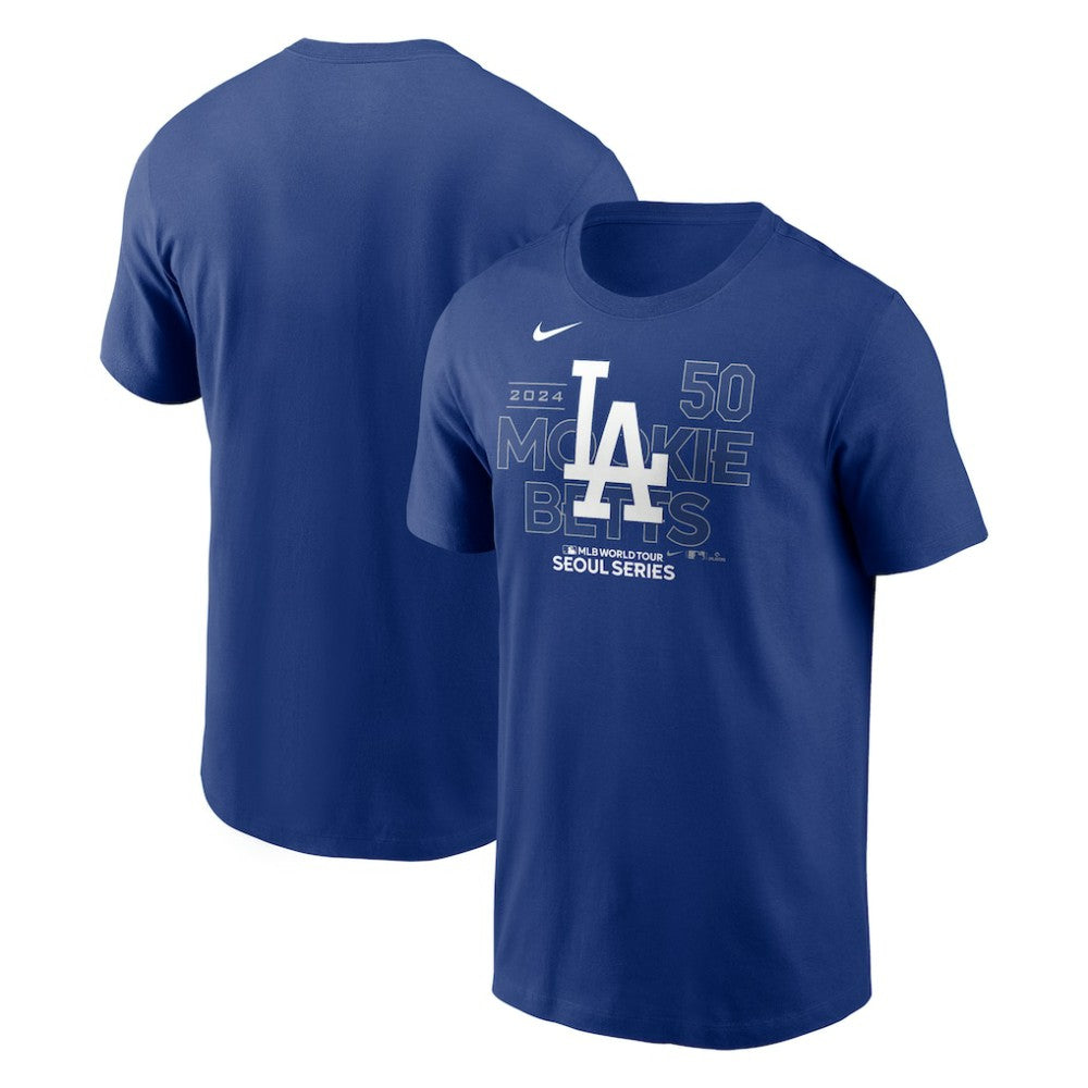 Mookie Betts Los Angeles Dodgers Nike 2024 MLB World Tour Seoul Series Player Name & Number Event Stack T-Shirt - MLB T-shirts