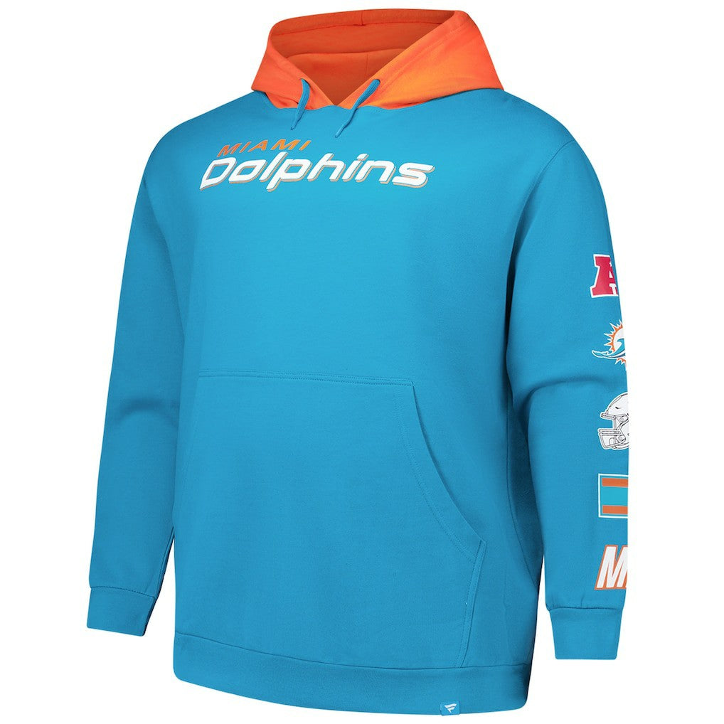 Miami Dolphins Big & Tall Patched Out Pullover Hoodie | NFL Hot