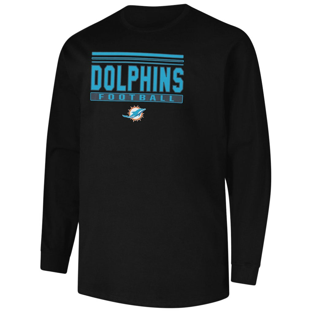 Miami Dolphins Profile Big & Tall Pop Long Sleeve T-Shirt | NFL Hot
