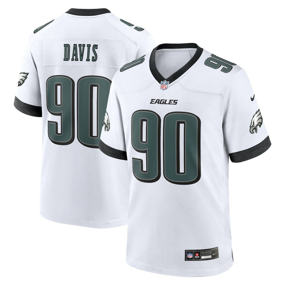 Philadelphia Eagles Jordan Davis  White Game Jersey | NFL Online