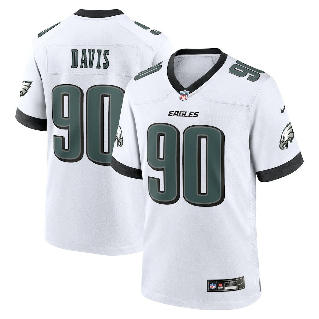 Philadelphia Eagles Jordan Davis  White Game Jersey | NFL Online