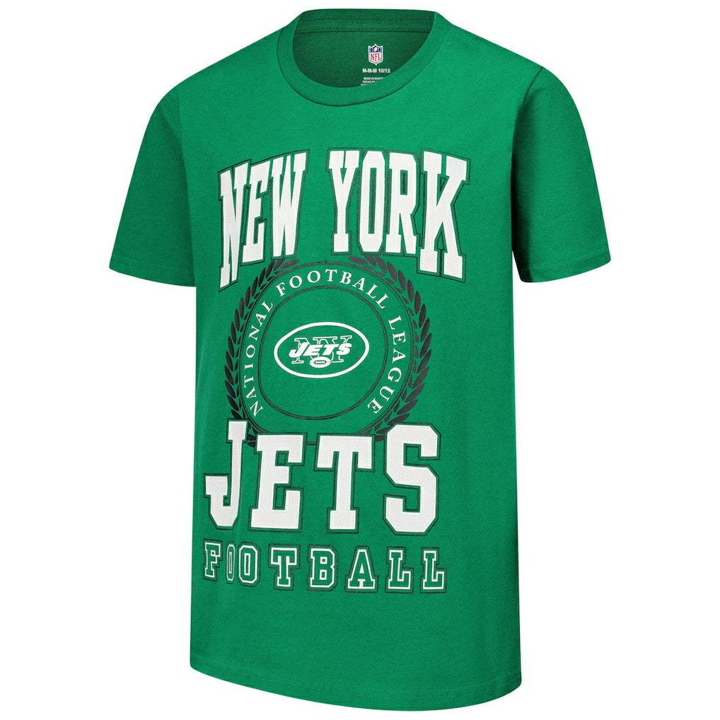 New York Jets Youth Stitched Up Retro Logo T-Shirt | NFL New