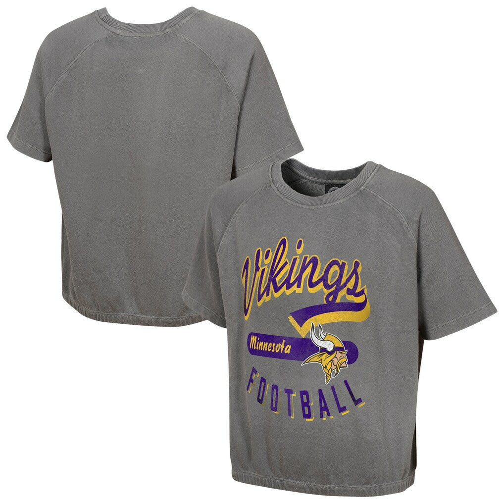 Minnesota Vikings Women's Mineral Wash Short Sleeve Top | NFL Hot