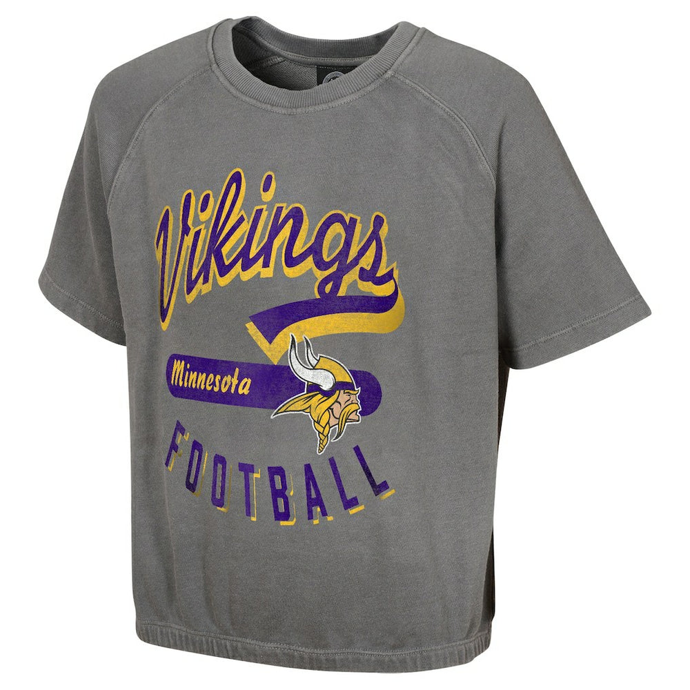 Minnesota Vikings Women's Mineral Wash Short Sleeve Top | NFL Hot