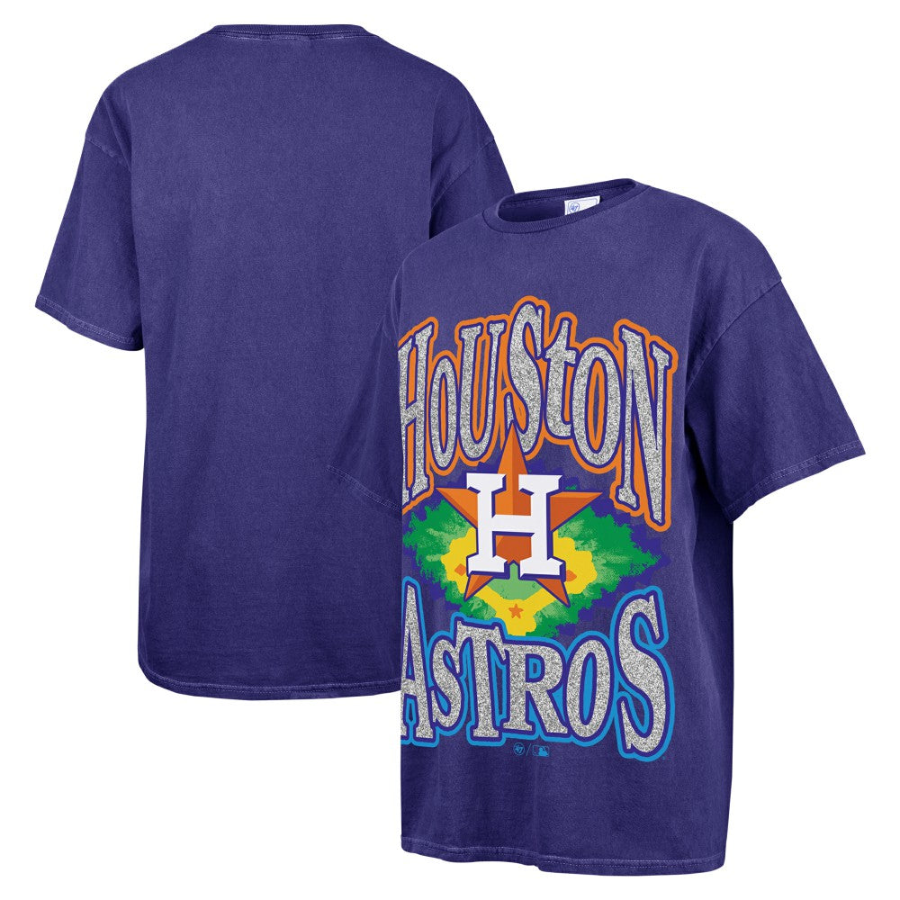Houston Astros '47 Women's Flashing Lights Boyfriend T-Shirt - MLB T-shirts