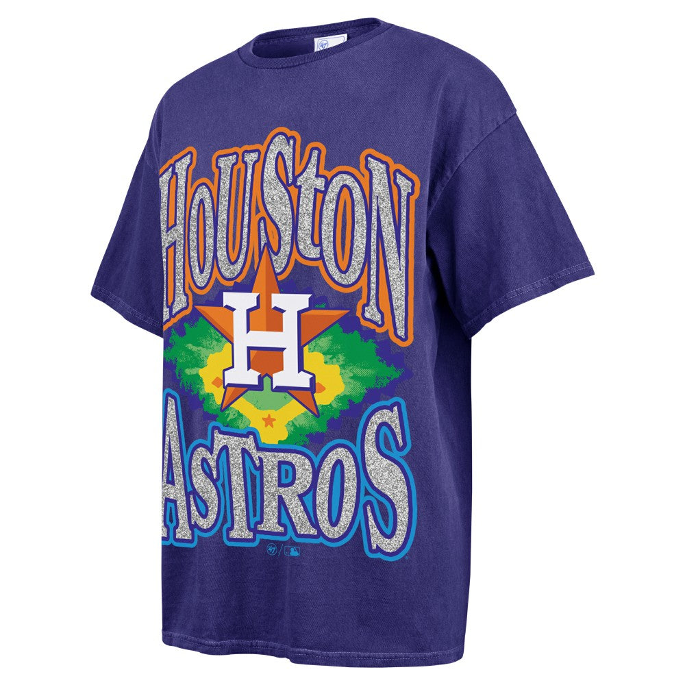 Houston Astros '47 Women's Flashing Lights Boyfriend T-Shirt - MLB T-shirts