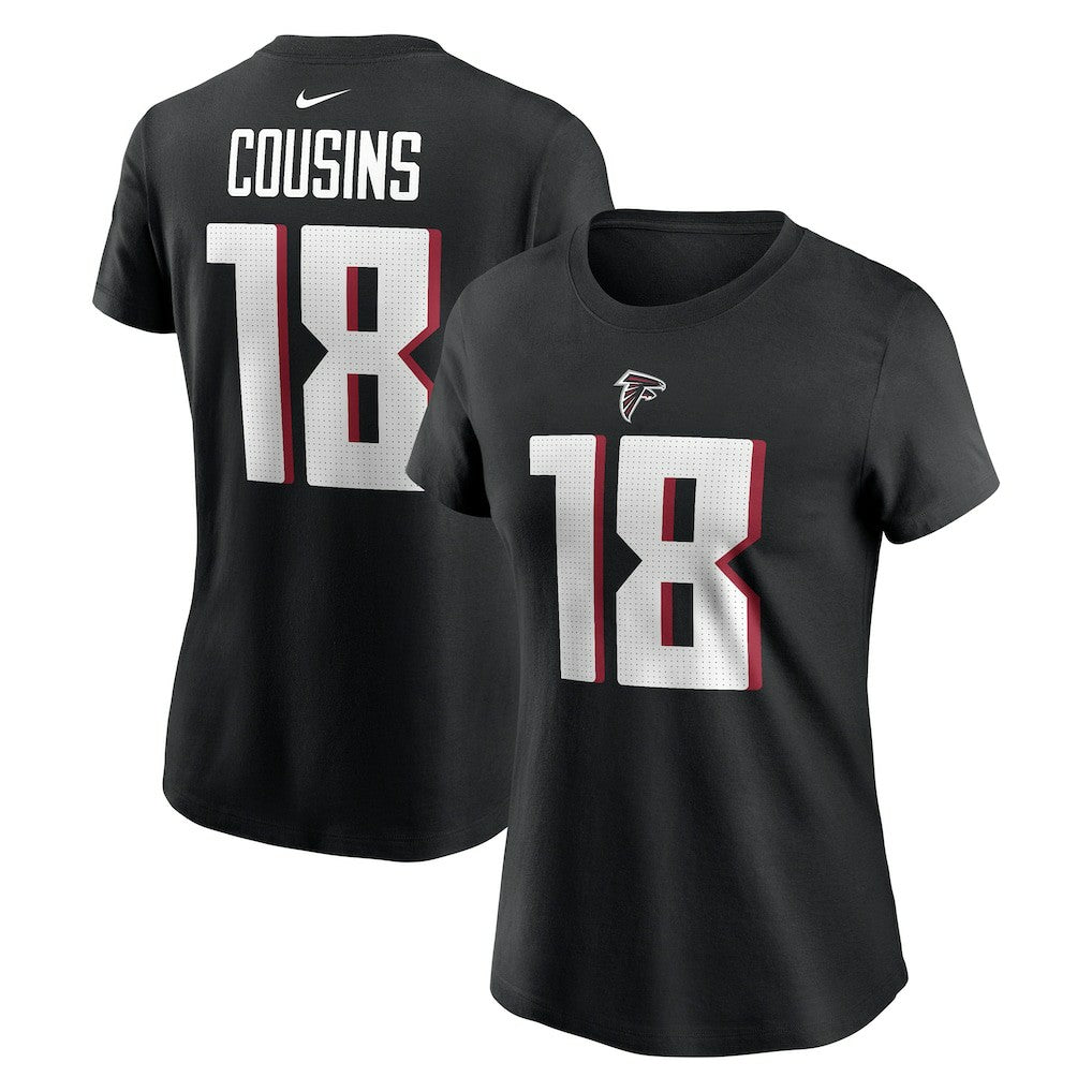 Atlanta Falcons Kirk Cousins  Women's Player Name & Number T-Shirt | NFL New