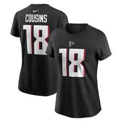 Atlanta Falcons Kirk Cousins  Women's Player Name & Number T-Shirt | NFL New