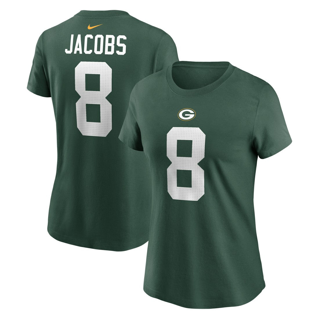 Green Bay Packers Josh Jacobs  Women's Player Name & Number T-Shirt | NFL US