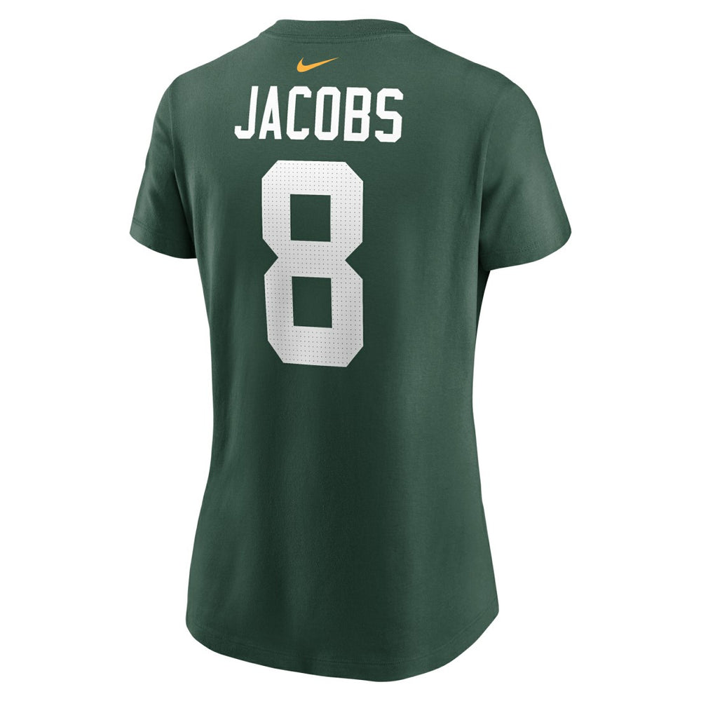 Green Bay Packers Josh Jacobs  Women's Player Name & Number T-Shirt | NFL US