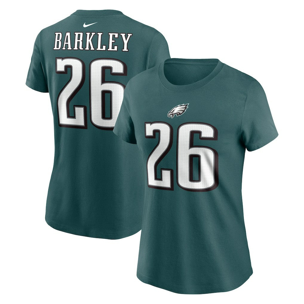 Philadelphia Eagles Saquon Barkley  Women's Player Name & Number T-Shirt | NFL Discount