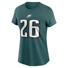 Philadelphia Eagles Saquon Barkley  Women's Player Name & Number T-Shirt | NFL Discount