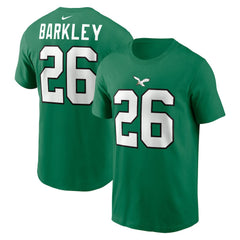 Philadelphia Eagles Saquon Barkley  Player Name & Number T-Shirt | NFL Outlet