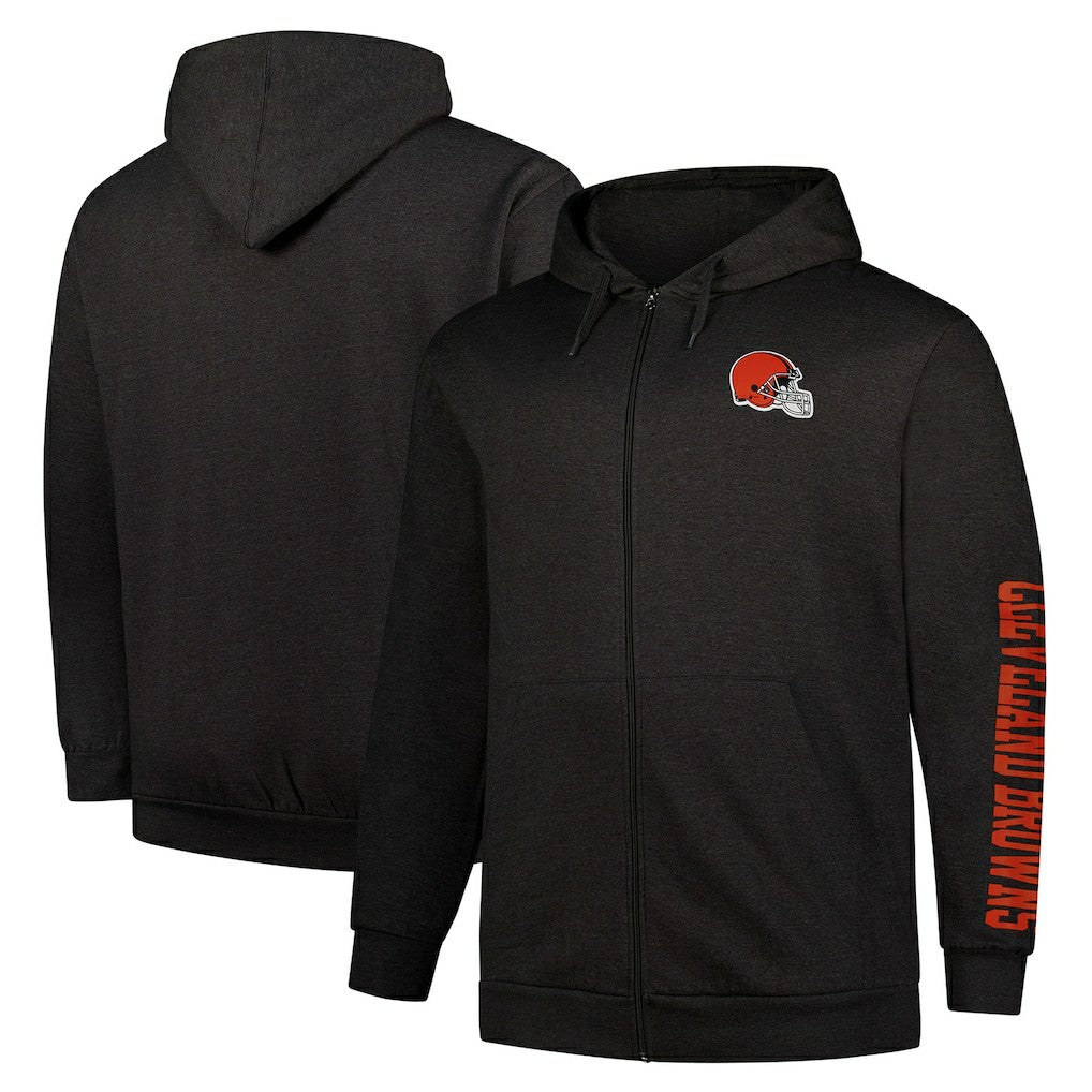 Cleveland Browns Big & Tall Sleeve Hit Full-Zip Hoodie | NFL US
