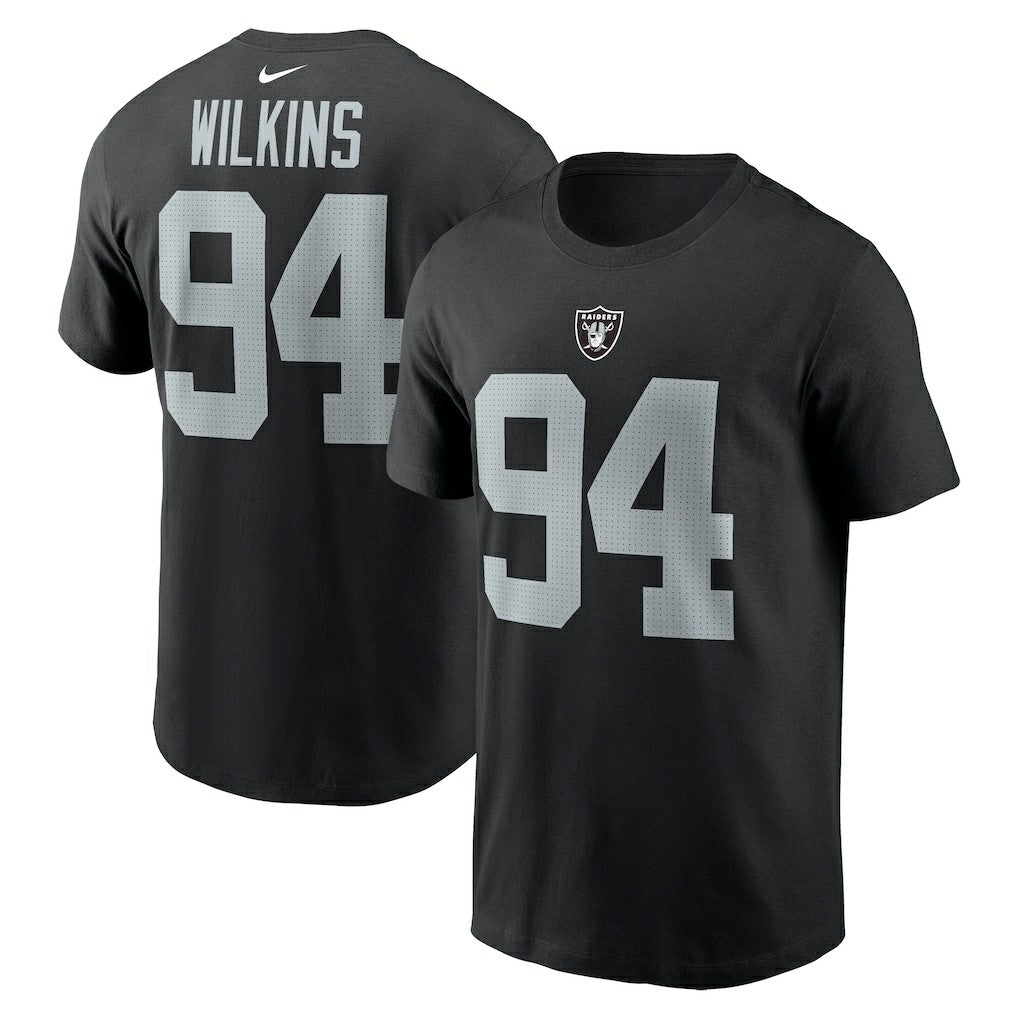 Las Vegas Raiders Christian Wilkins  Player Name & Number T-Shirt | NFL Discount