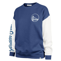 Royal Golden State Warriors '47 Women's Plus Size Oversized Rise Andie Pullover Sweatshirt sale | NBA