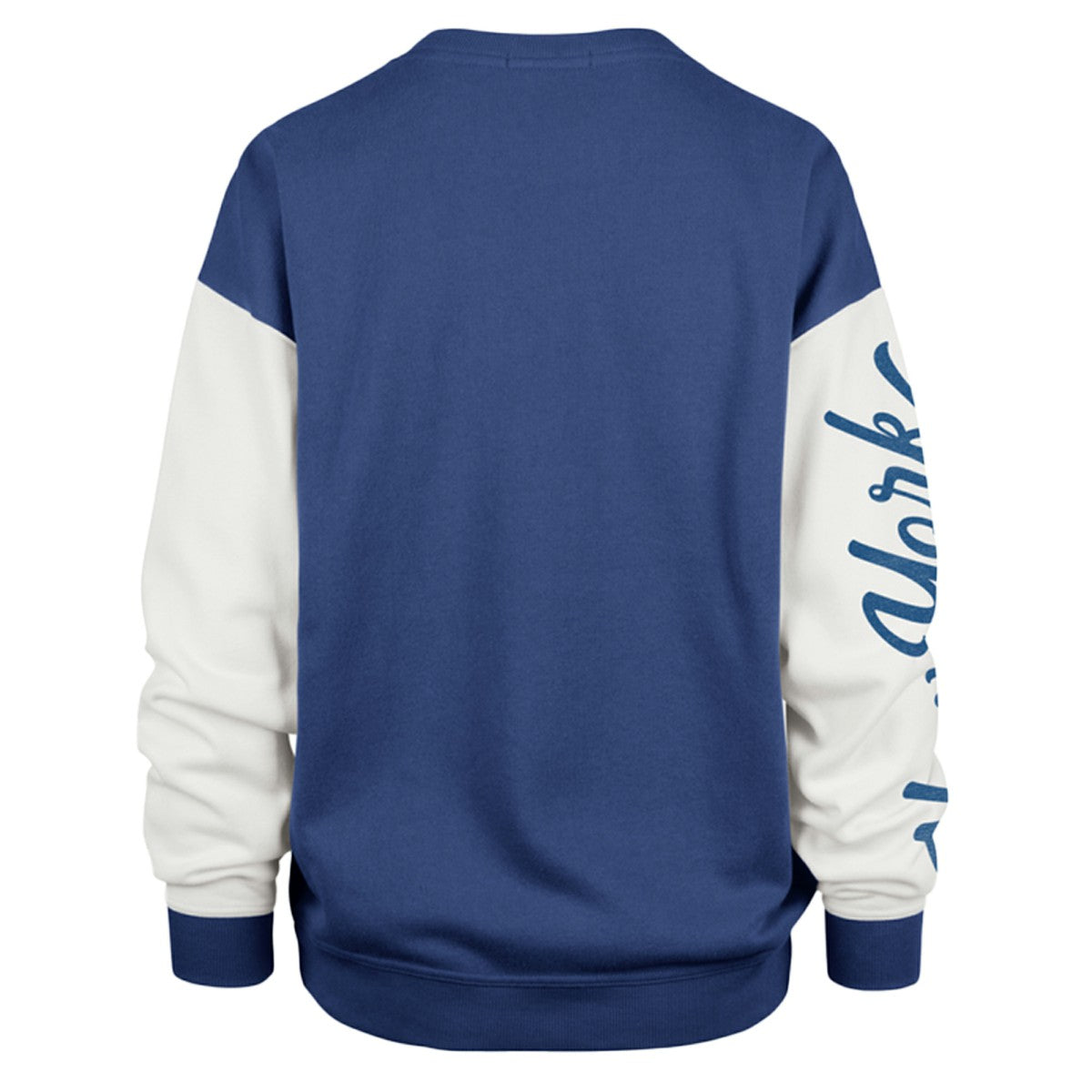 Blue New York Knicks '47 Women's Plus Size Oversized Rise Andie Pullover Sweatshirt | NBA