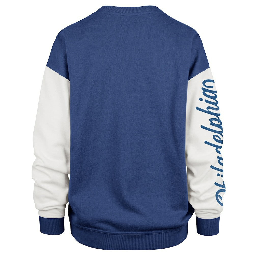 Royal Philadelphia 76ers '47 Women's Plus Size Oversized Rise Andie Pullover Sweatshirt | NBA