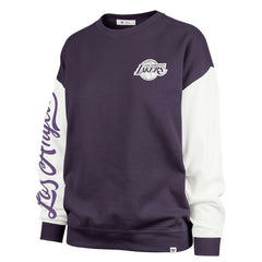 Purple Los Angeles Lakers '47 Women's Plus Size Oversized Rise Andie Pullover Sweatshirt | NBA