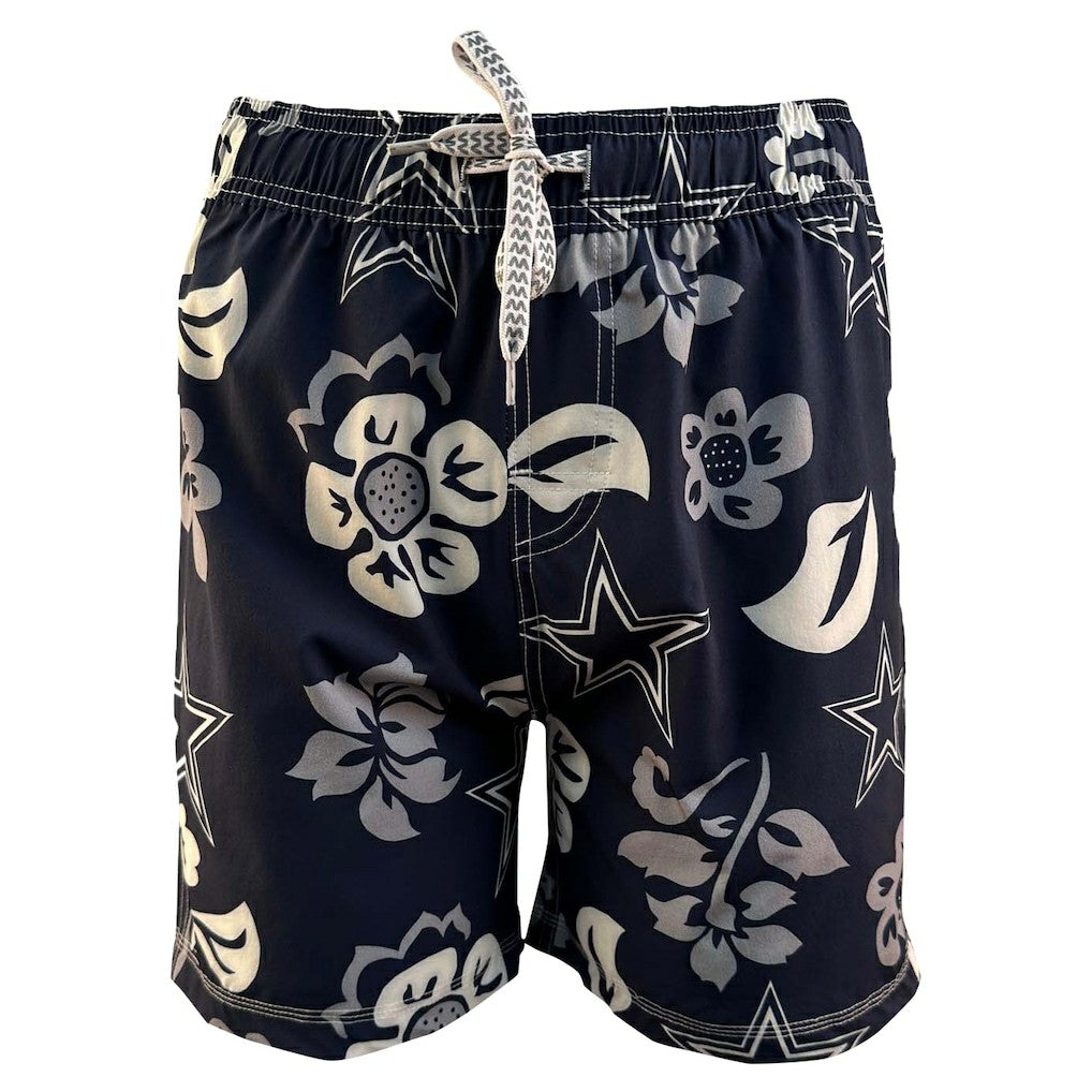 Dallas Cowboys Wes & Willy Youth Floral Volley Swim Trunks | NFL Hot