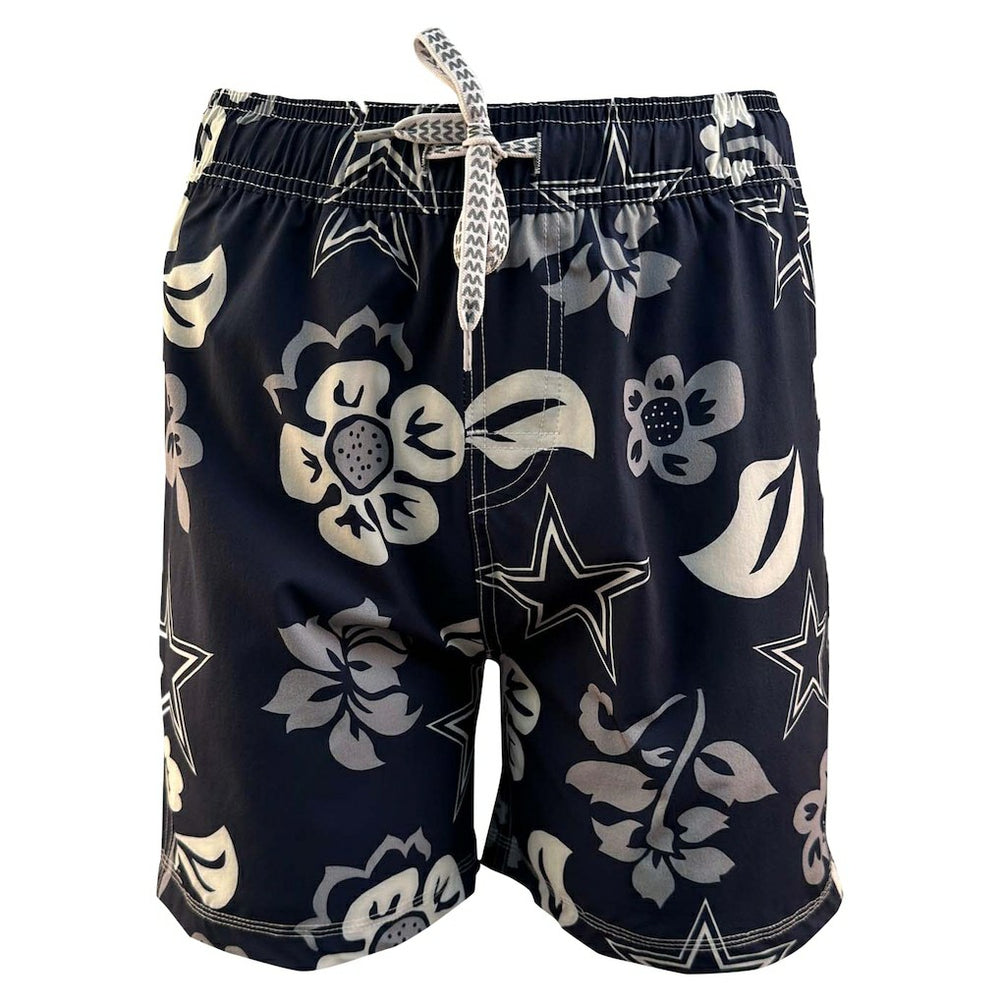 Dallas Cowboys Wes & Willy Youth Floral Volley Swim Trunks | NFL Hot