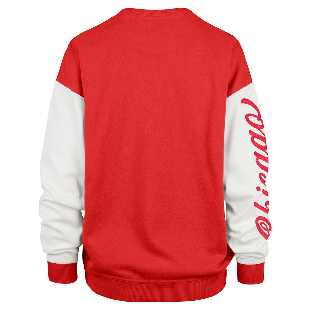 Red Chicago Bulls '47 Women's Rise Andie Oversized Pullover Sweatshirt | NBA