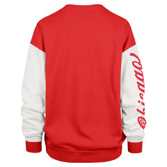 Red Chicago Bulls '47 Women's Rise Andie Oversized Pullover Sweatshirt | NBA