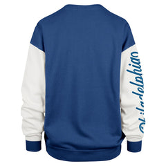 Royal Philadelphia 76ers '47 Women's Rise Andie Oversized Pullover Sweatshirt | NBA