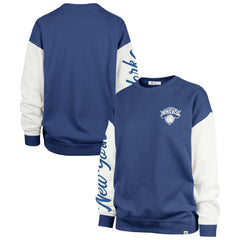 Blue New York Knicks '47 Women's Rise Andie Oversized Pullover Sweatshirt | NBA