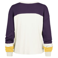Cream Los Angeles Lakers '47 Women's Curve Raglan Long Sleeve T-Shirt | NBA