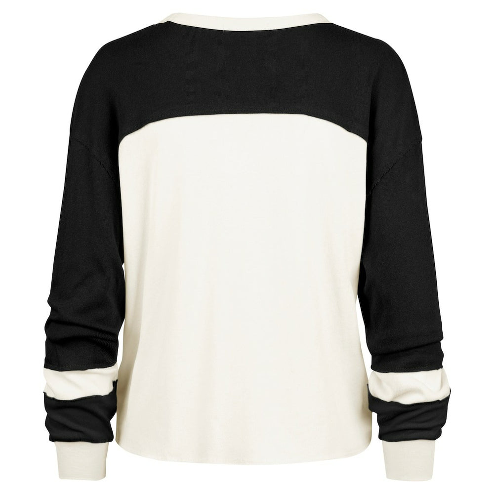 Cream Brooklyn Nets '47 Women's Curve Raglan Long Sleeve T-Shirt | NBA