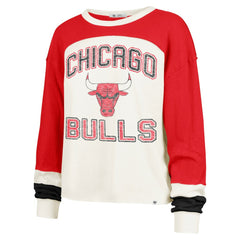 Cream Chicago Bulls '47 Women's Curve Raglan Long Sleeve T-Shirt sale | NBA