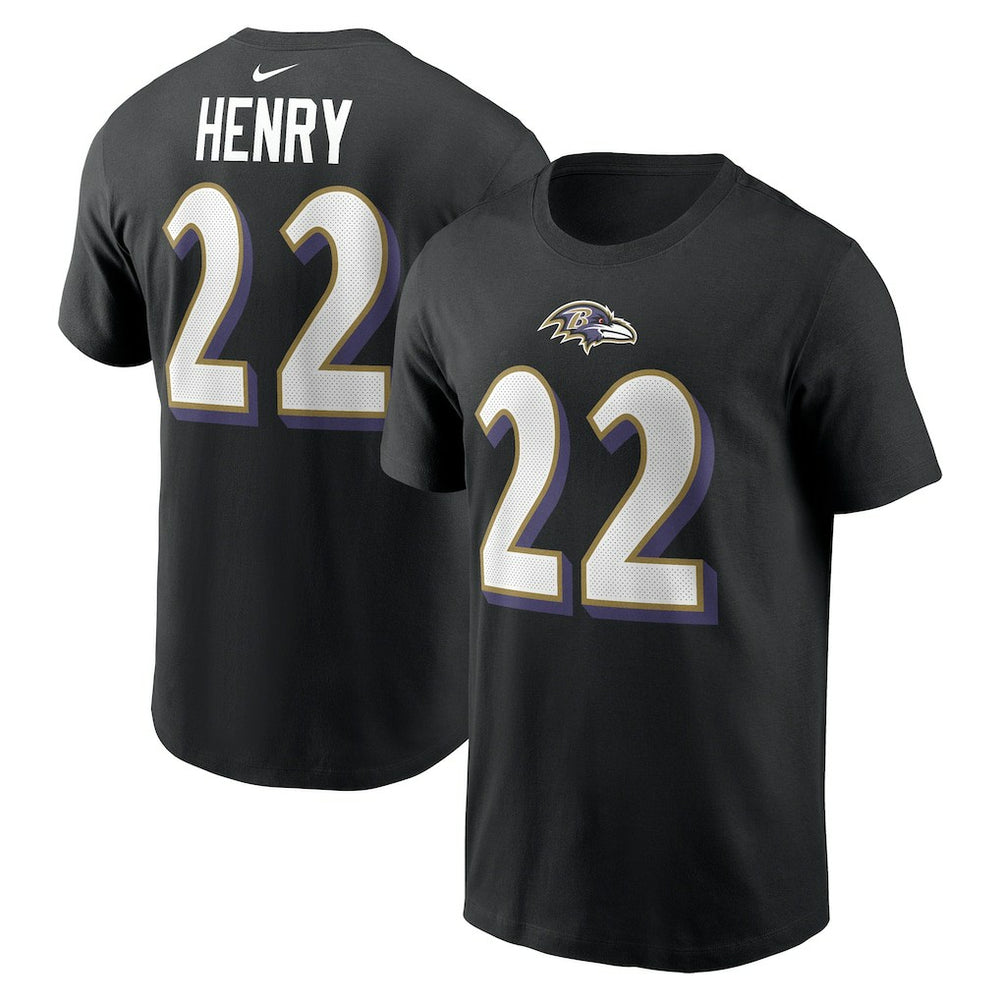Baltimore Ravens Derrick Henry  Player Name & Number T-Shirt | NFL New