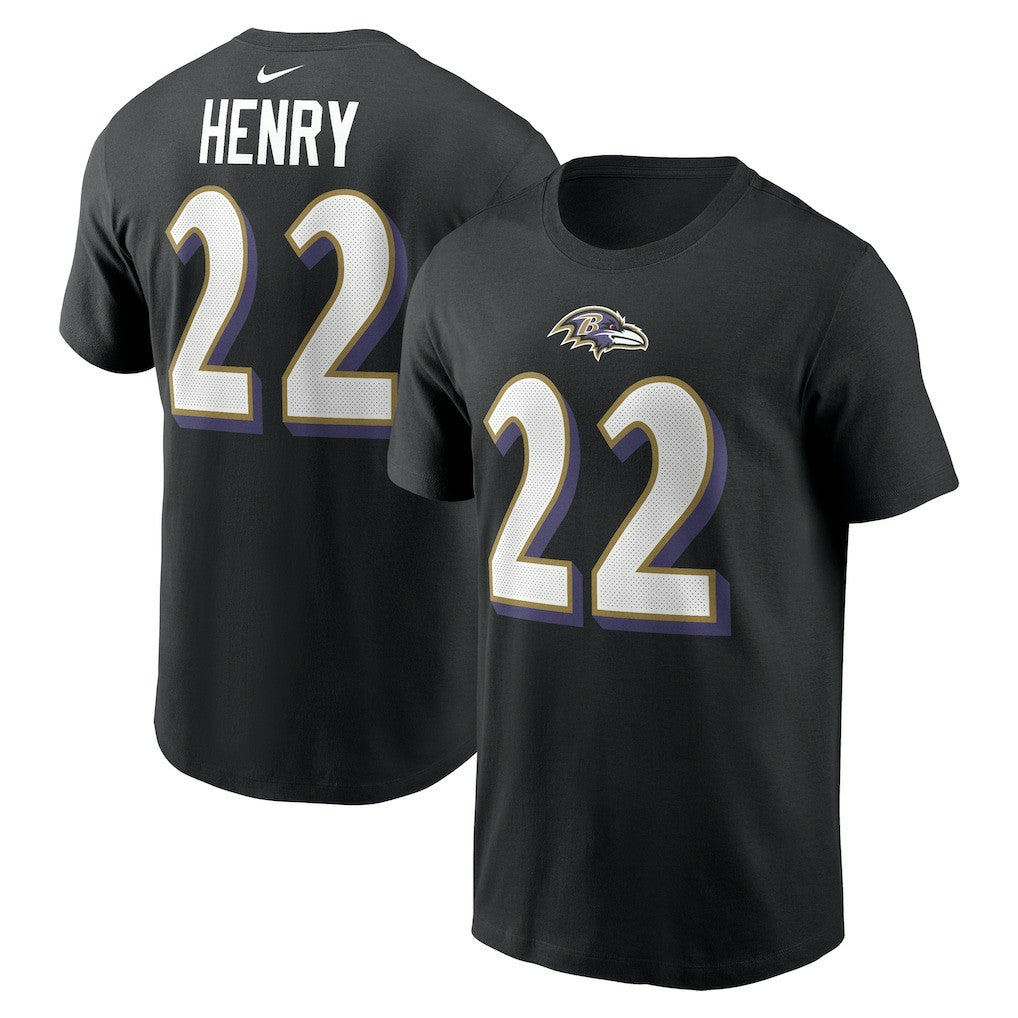 Baltimore Ravens Derrick Henry  Player Name & Number T-Shirt | NFL New