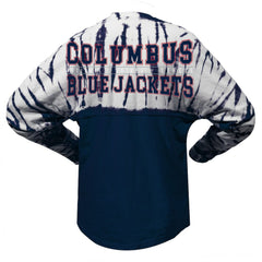 Columbus Blue Jackets Spirit Jersey Unisex Crystal Half Dye Long Sleeve T-Shirt -  NHL T-shirts