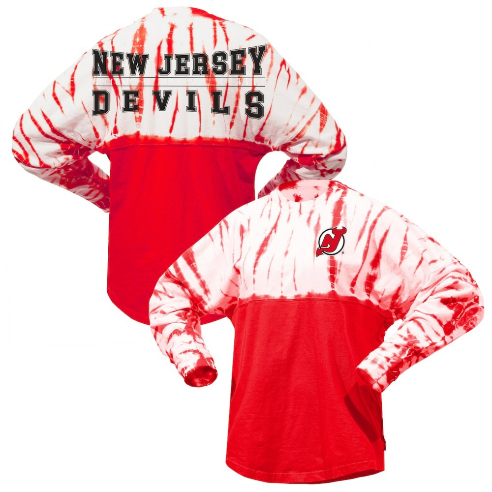 New Jersey Devils Spirit Jersey Unisex Crystal Half Dye Long Sleeve T-Shirt -  NHL T-shirts